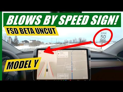 Tesla FSD Beta Unedited Ep.3: Blowing by Speed Signs 44.30.10