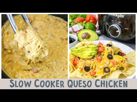🧀Slow Cooker Queso Chicken {perfect for nachos!}