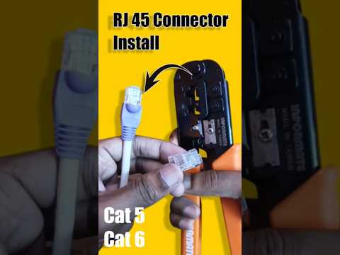 How to install RJ45 Connector! #ethernet #cat6 #foryou #shorts #short #wifi #rj45 #crimpingtool #yt