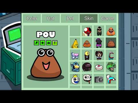 Pou in Among Us ◉ funny animation - 1000 iQ impostor