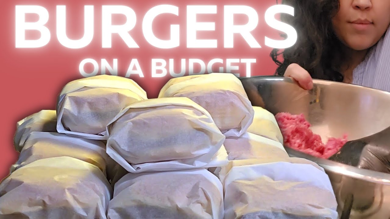 Freezer prep cheeseburgers at home to save money Easy COSTCO dinner idea