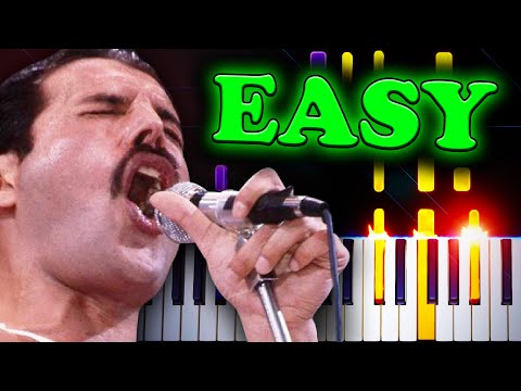 Queen - We Are The Champions - EASY Piano Tutorial