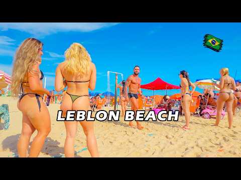 The sun is blazing at LEBLON BEACH 🇧🇷 Brazil — Rio de Janeiro — Dec, 2024 【 4K UHD 】