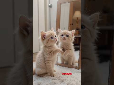 Cute Cat Playing With Mirror🪞❤️🥰 #cats #catvideos #catlovers #meow #catshorts #shorts #virals