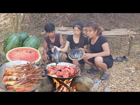 Yummy! Lobster stay cooking with Water melon, So delicious food for dinner