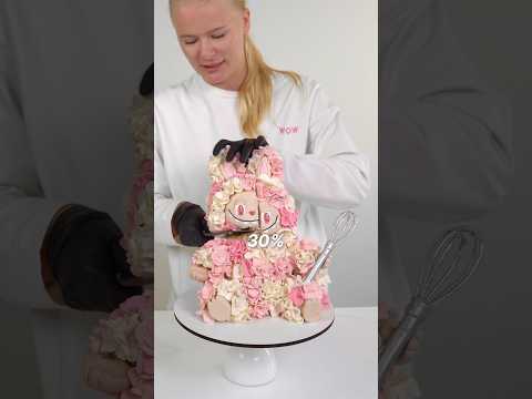 Дети не обрадуются пенопласту и пакету. Исправляем🌸 как вам? #зефирнаяфлористика #кондитер #торт