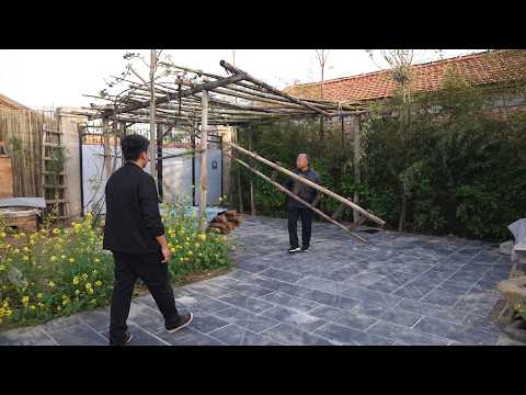 家里的旧梯子坏了,做了一个新的,顺便做一个竹喇叭【阿木爷爷 Grandpa Amu】