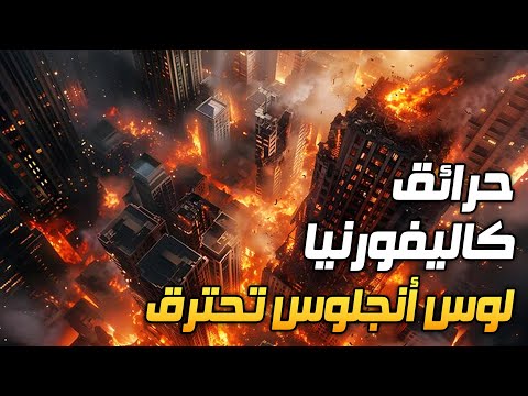 حرائق كاليفورنيا || طوفان من اللهب يحرق لوس أنجلوس الامريكيه والسكان يفرون بأرواحهم