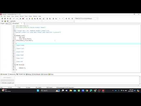 Double Linked List in C(Code Only)