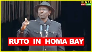 Ruto FULL Speech in front of Raila at Phoebe Asiyo Burial in Homabay after Gachagua speech in USA