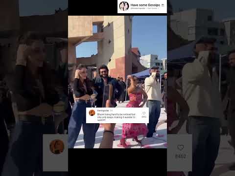 Arjun Kapoor Bhumi and rakul Preet promotion to their new song lol 😆