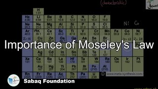 Importance of Moseley's Law