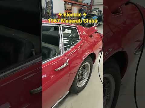 Electric 1967 Maserati Ghibli. ⚡💪⚡ #electriccar #classiccars #maserati