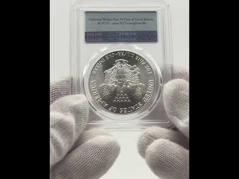 1986 Silver Eagle | PCGS MS70 | First Strike Flag Label