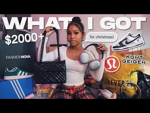 WHAT I GOT FOR CHRISTMAS ♡ *try-on haul* lulu, kurt geiger, airpod maxes + more