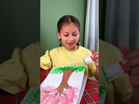 Make a STUNNING Drawing for Mom with Just Cotton Swabs! #kidsvideo #drawing