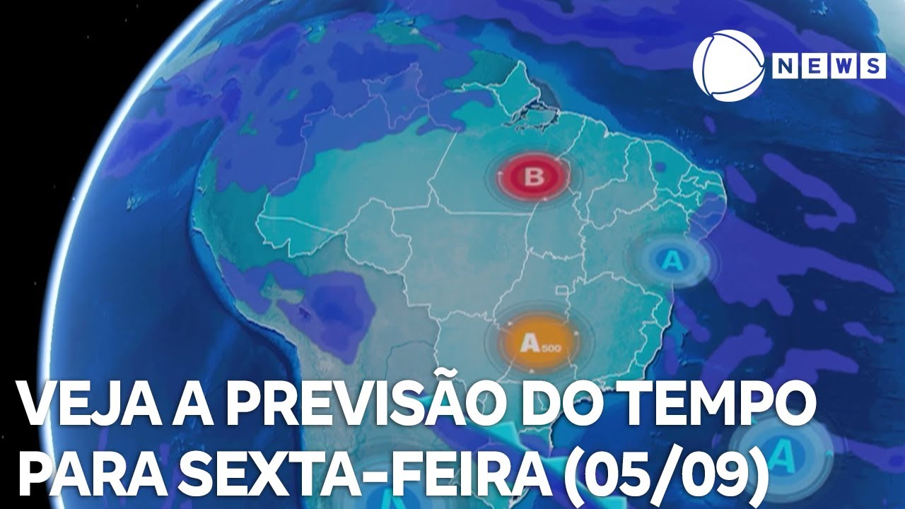 Confira a previsão do tempo para sexta-feira (05/09)
