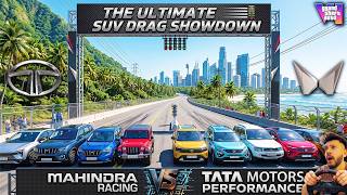 GTA 5 TATA CARS🚀 VS MAHINDRA CARS🔥 EXTREME DRAG RAE BATTLE |GTA 5 ABHISHEKKZ GAMING