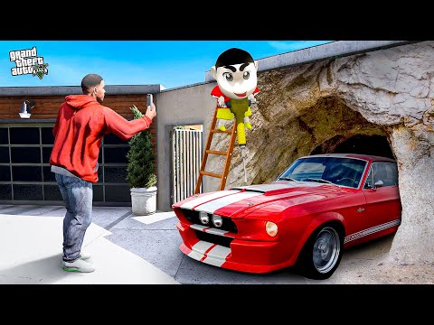 Shinchan and Franklin Search Secret Tunnel Outside Franklin House in Gta 5