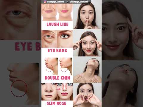 Full Face Exercise for Laugh Lines, Eye Bags, Double Chin, Fat Big Nose #antiaging #shorts