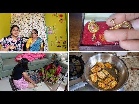 ಅಮ್ಮನ ಹೊಸ ಓಲೆ - ಎಷ್ಟು ಗ್ರಾಂ - ದುಡ್ಡೆಷ್ಟಾಯ್ತು? Chit chat with amma l ಆಷಾಡ ಏಕಾದಶಿ kannada