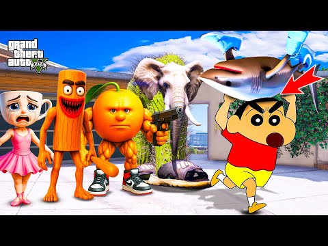 Shinchan Collects All God Brainrots To Fight Tung Tung Sahur in Gta 5