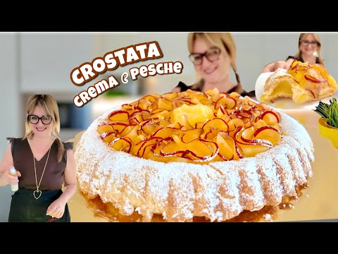 PASTA SFOGLIA CREMA e PESCHE 3 ingredienti e tanto gusto 🍑 FACILE e VELOCE 🍑