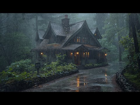 Improve Focus & Sleep Well with Heavy Rain in the Forest | Natural Sounds for Deep Sleep, Study