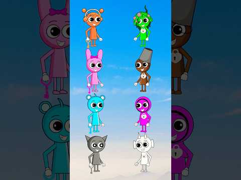 Plug in and Mix Sprunki Colors: Which One is Your Favorite? #Sprunki #Animation #Shorts #colors #1