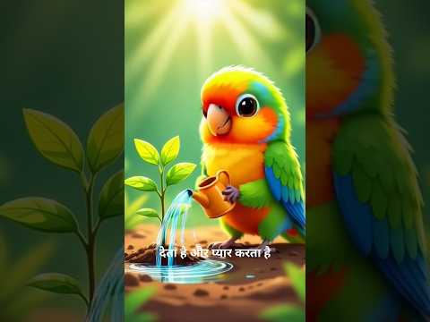 Parrot vs Monkey! Mango Tree Surprise 🌱🐦"// #shorts #ai #youtubeshorts#story#funny  #EKRARAISHORTS