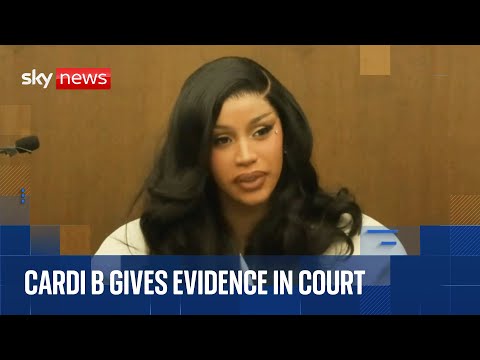 Cardi B gives evidence in civil assault trial - watch inside court