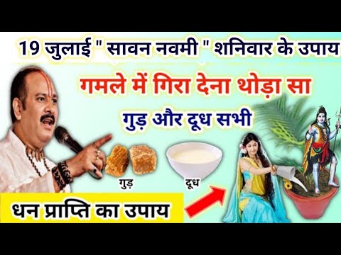 19 जुलाई सावन नवमी के उपाय | दूध डालने वाला ये उपाय जरूर करें | pradeep mishra ji ke upay #sawan