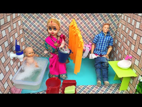 Barbie Doll All Day Routine In Indian Village/Radha Ki Kahani Part -464/Barbie Doll Bedtime Story||