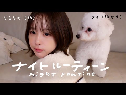 犬と暮らすインフルエンサーのナイトルーティーン🌙