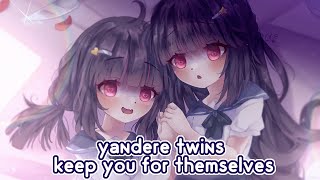 [ASMR] Yandere Twins Keep You For Themselves 💕🔪 Headpats, Ear Cleaning