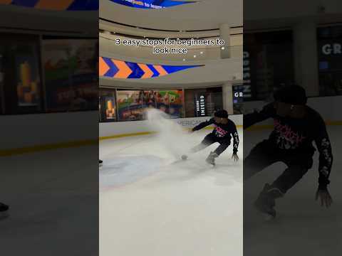 3 easy stops on ice #hockey #skate #figureskating #iceskating #skate