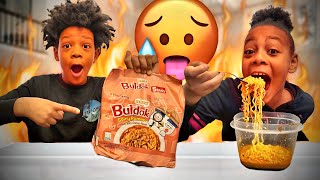 We Tried KOREAN SPICY Ramen Noodles! (ROSE FLAVOR)
