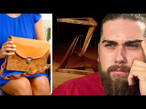 Ex-5-Minute-Crafters REACT to the craziest Wood Crafts!!