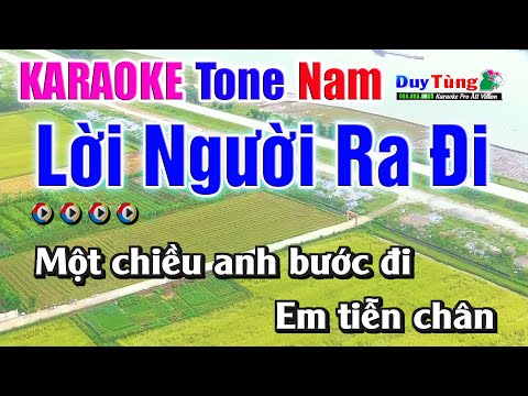 Lời Người Ra Đi || Karaoke – Tone Nam || Nhạc Sống Duy Tùng