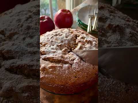 Italian Apple Olive Oil Cake | Easy Dessert Recipe (Apple Cake) #shorts