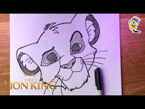 Como dibujar a SIMBA “El Rey Leon” paso a paso l How to Draw SIMBA THE LION KING step by step