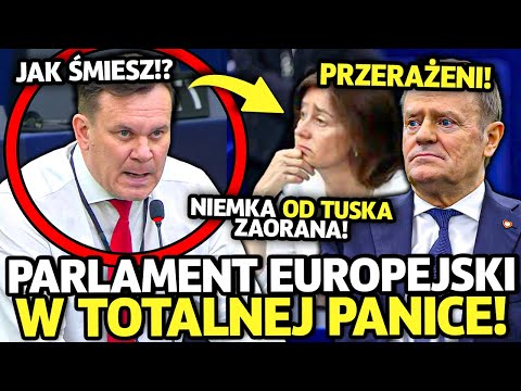 TUSK W PANICE! TARCZYŃSKI ZAORAŁ BEZCZELNĄ NIEMKE OD TUSKA W PARLAMENCIE EUROPEJSKIM!