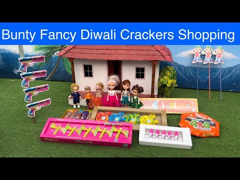 Bunty Fancy Diwali Crackers Shopping _ Classic  Mini Food _ Chutti Bommma#chintu #bunty #diwali