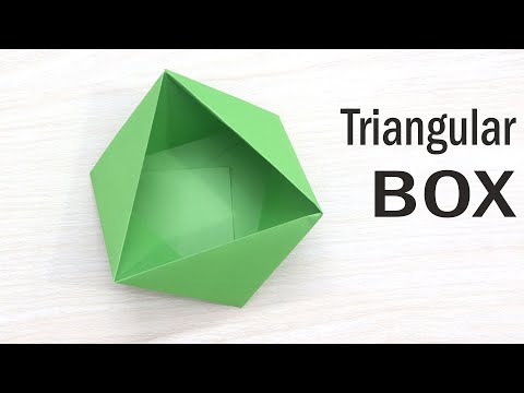 How to Make a Paper Triangle Box - Origami Triangular Box Tutorial