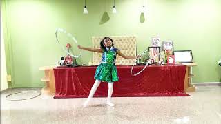 Tremendous technique in hula hoops by 8 year old girl.Hula Hoops Challenge#Kidscornerchallenge