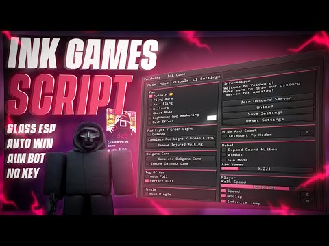 Ink Game Script 2025 NO KEY | Auto Win Every Game, Glass ESP, Auto Dalgona & Kill Aura (PC & Mobile)