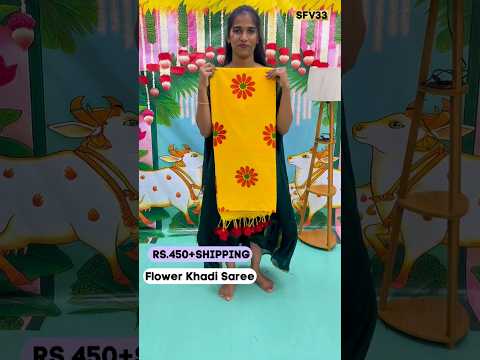 UNBELIEVABLE DEAL! Khadi Cotton Sarees at JUST ₹450! 😱💥 #khadi #saree #handloomsari