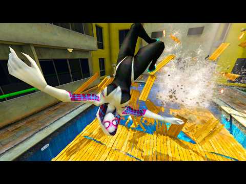 GTA V - Ragdolls And Fails Compilation V.99 (Spider Gwen / Water Fails) (Moon Gravity)