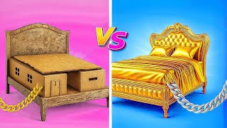 HOW TO MAKE CARDBOARD HOUSE 📦 Doll Makeover 💵 Awesome Restoration Cool Hacks