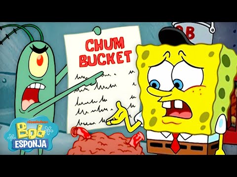 Bob Esponja | TODOS os Funcionários do Balde de Lixo de TODOS os Tempos! 🪣 | Português